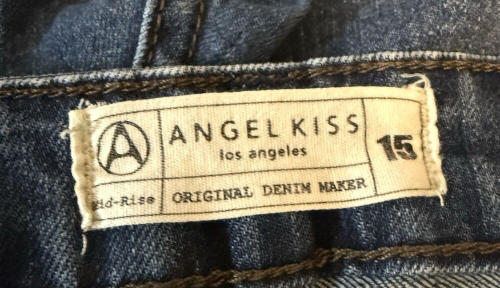 Angel Kiss Jeans Womens 15 Floral Embroidered Distressed Cropped Denim Boho - Picture 3 of 9